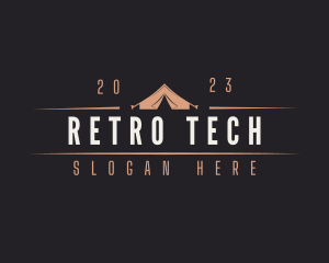 Retro Camping Tent logo design