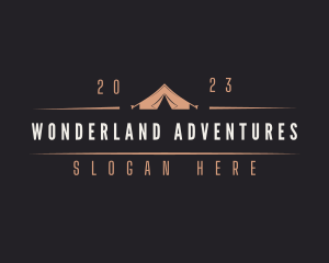 Retro Camping Tent logo design