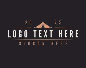 Camping - Retro Camping Tent logo design