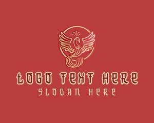 Mythical - Red Phoenix Mythology logo design