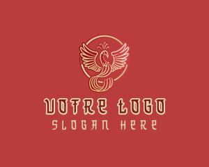 Bird - Red Phoenix Mythology logo design