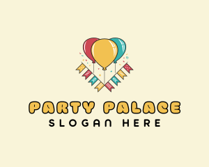 Balloon Banner Party logo design