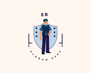 Police Academy - Police Officer Baton logo design