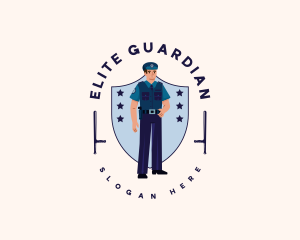 Bodyguard - Police Officer Baton logo design