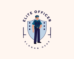 Officer - Police Officer Baton logo design