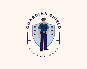Policeman - Police Officer Baton logo design