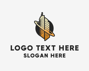 Construction - Skyscraper Real Estate logo design