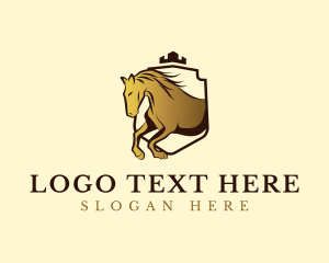 Gold - Luxury Equine Horse logo design