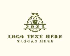 Backyard - Wheel Tree Shovel logo design