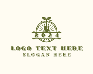 Landscape - Wheel Tree Shovel logo design