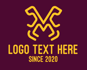Unique - Yellow Letter M logo design