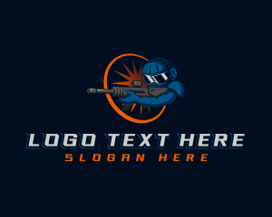 Shooting - Soldier Gun Gaming logo design