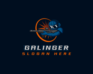 Rifle - Soldier Gun Gaming logo design