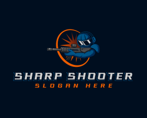 Rifle - Soldier Gun Gaming logo design