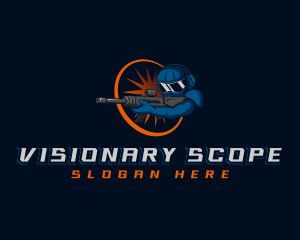 Scope - Soldier Gun Gaming logo design