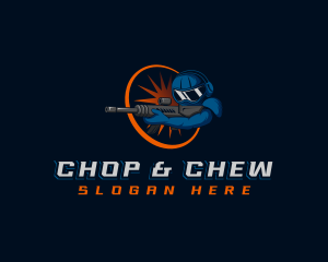Gun - Soldier Gun Gaming logo design