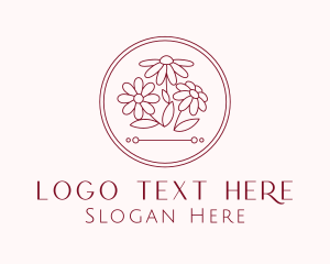 Scent - Nature Daisy Badge logo design