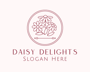 Daisy - Nature Daisy Badge logo design