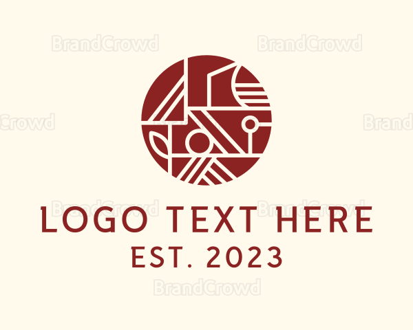 Geometric Mayan Art Logo