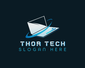 Computer Laptop Tech logo design