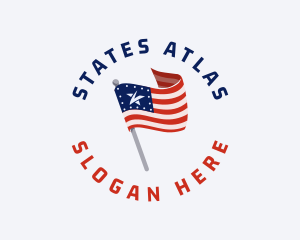 National American Flag logo design