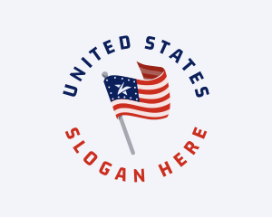 National American Flag logo design