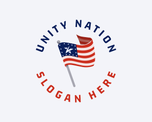 National American Flag logo design