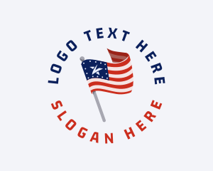American - National American Flag logo design