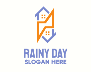 Rainy - Electrical Bolt Homes logo design