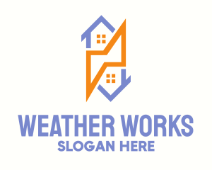 Meteorology - Electrical Bolt Homes logo design