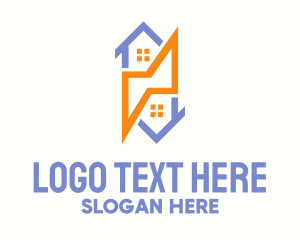 Neighborhood - Electrical Bolt Homes logo design