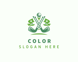 Sports Golf Clubs Logo