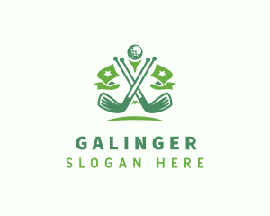 Sports Golf Clubs Logo