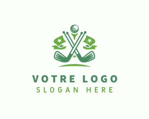 Sports Golf Clubs Logo