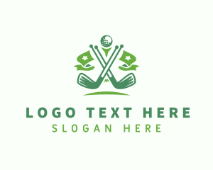 Sports Golf Clubs Logo