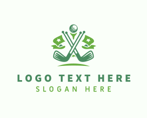 Sports Golf Clubs Logo