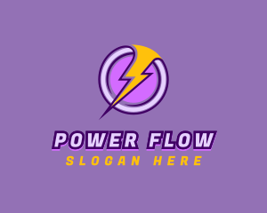 Energy Lightning Power logo design