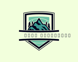 Camping - Mountain Tree Outdoor Hiking logo design