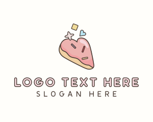 Bakeshop - Cookie Bakery Heart logo design