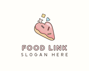 Cookie Bakery Heart logo design