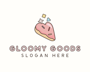 Cookie Bakery Heart logo design