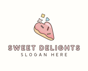 Cookie Bakery Heart logo design