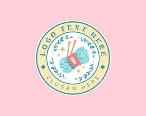 Yarn - Crochet Needle Wool Yarn logo design