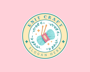 Crochet Needle Wool Yarn logo design