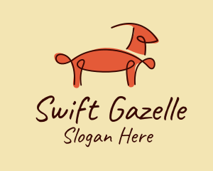 Gazelle - Minimalist Gazelle Outline logo design