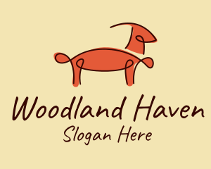 Woodland - Minimalist Gazelle Outline logo design