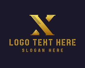 Letter X - Construction Contractor Engineer logo design