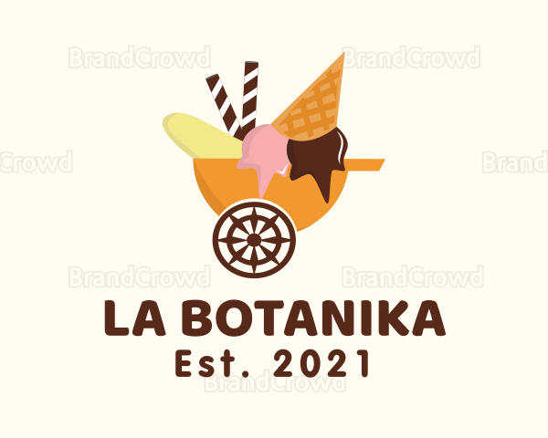 Ice Cream Cart Logo