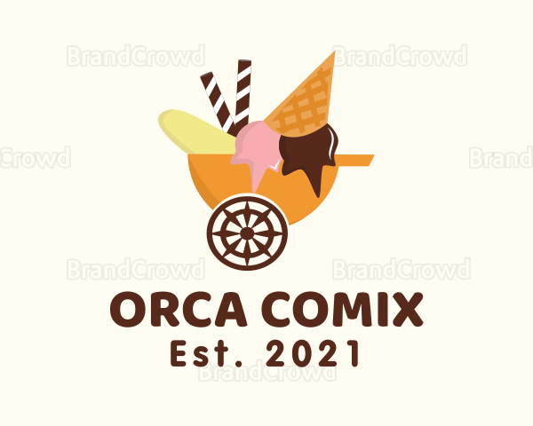 Ice Cream Cart Logo