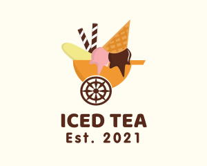 Ice Cream Cart  logo design